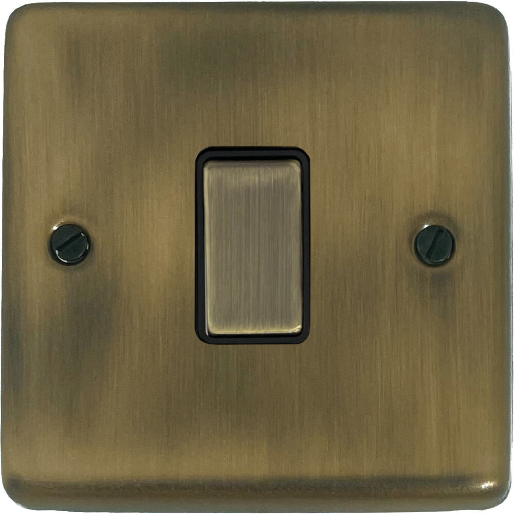 Contour Light Antique Brass 1 Gang 2 Way Switch