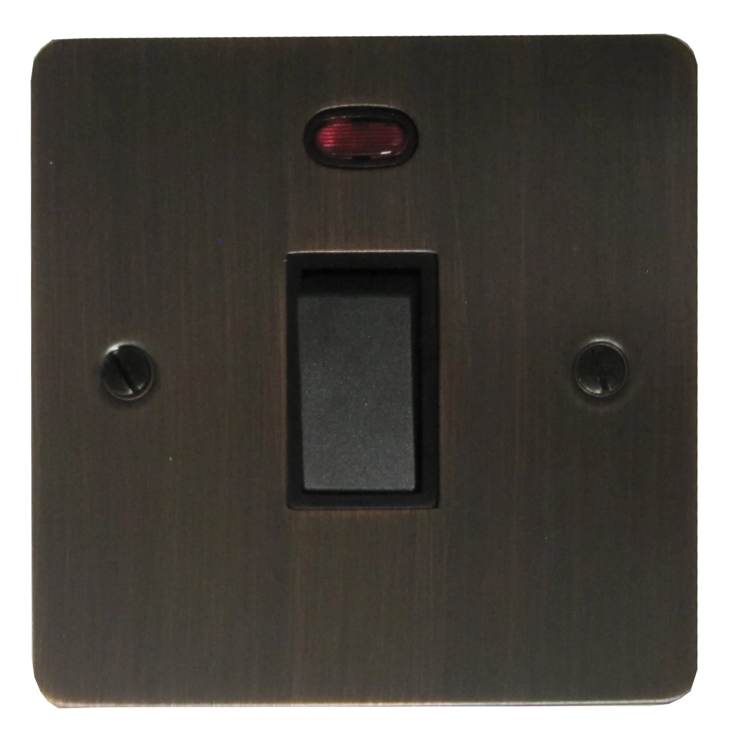 Flat Antique Copper 20 Amp Dp Switch & Neon