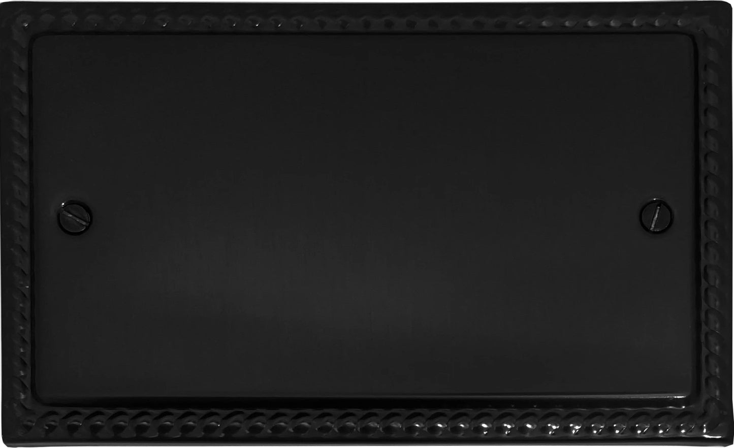 Monarch Flat Black 2 Gang Blank