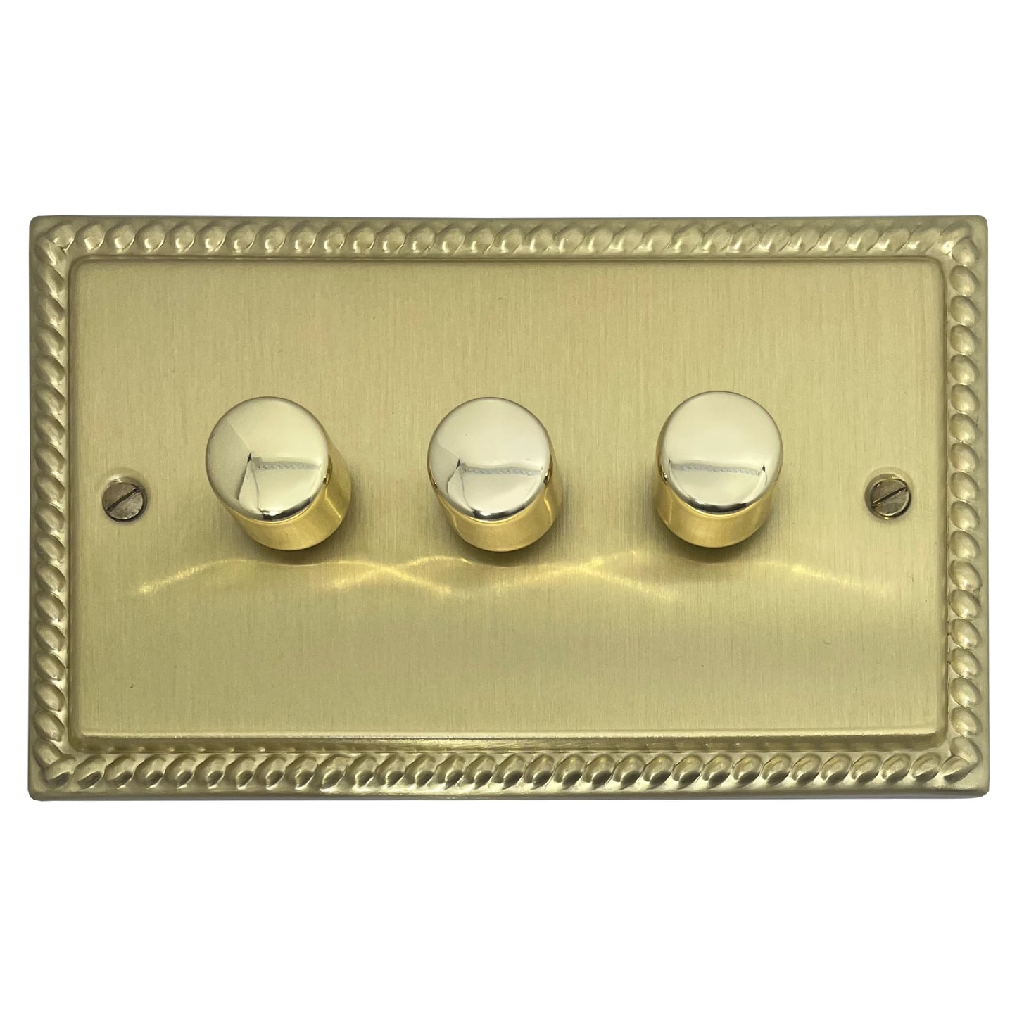 Monarch Satin Brass 3 Gang LED Dimmer