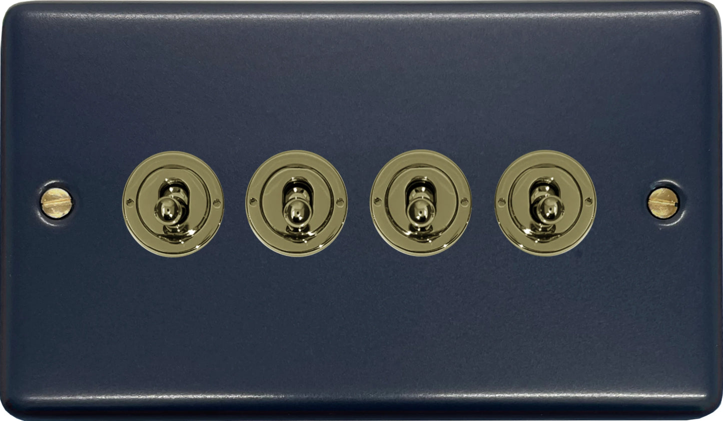 Contour Blue 4 Gang Toggle