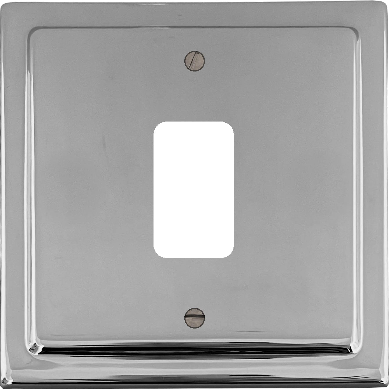 Victorian Polished Chrome 1 Gang Grid Plate