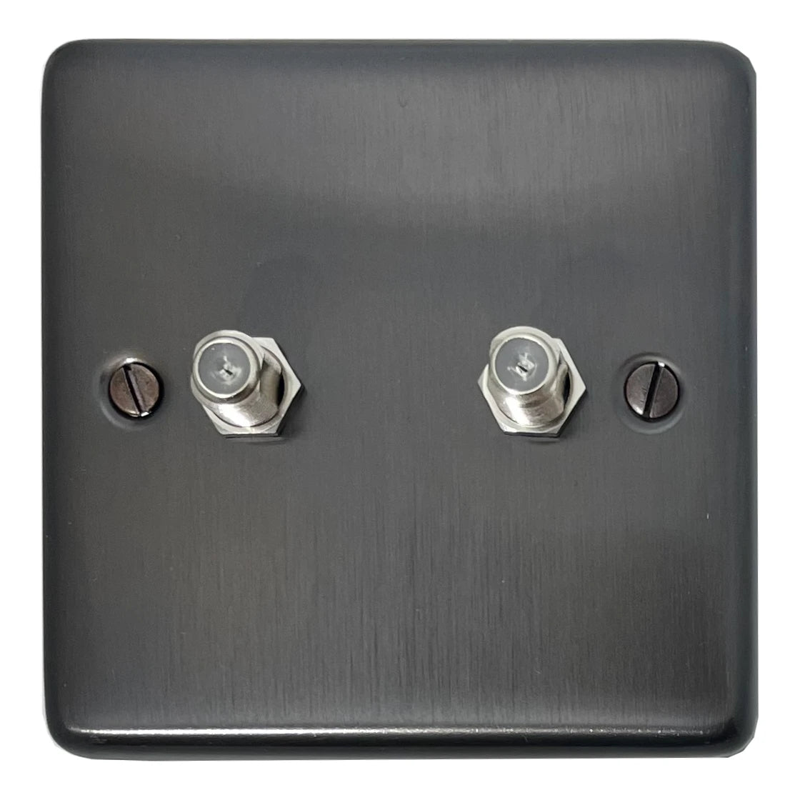 Contour Black Bronze 2 Gang Sat Point