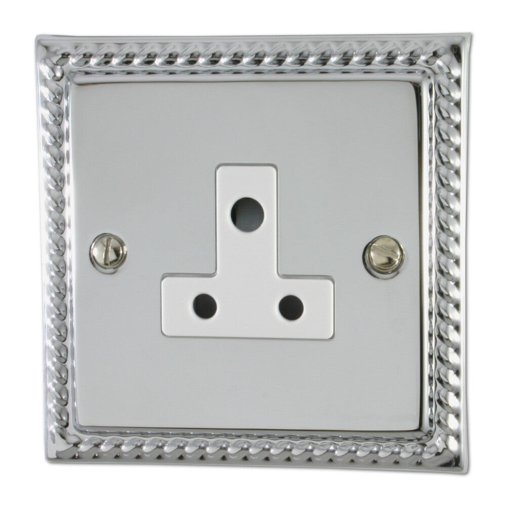 Georgian Polished Chrome 5 Amp Socket