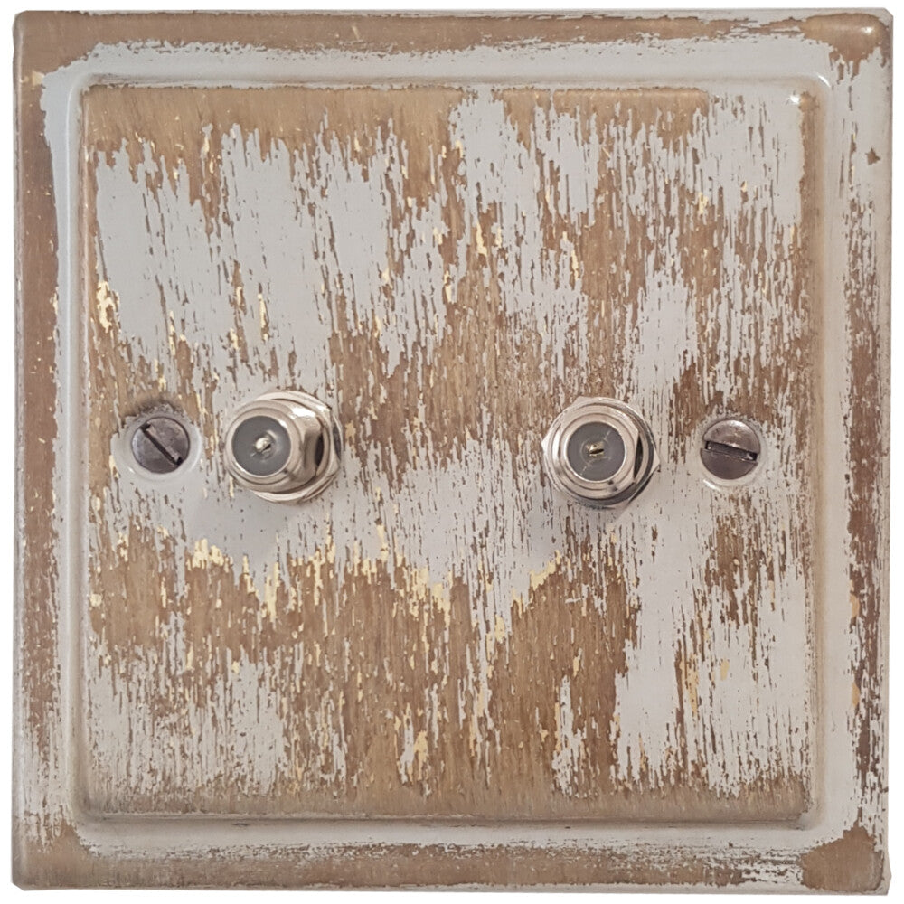 Victorian Dover Bronze 2 Gang Satellite Point