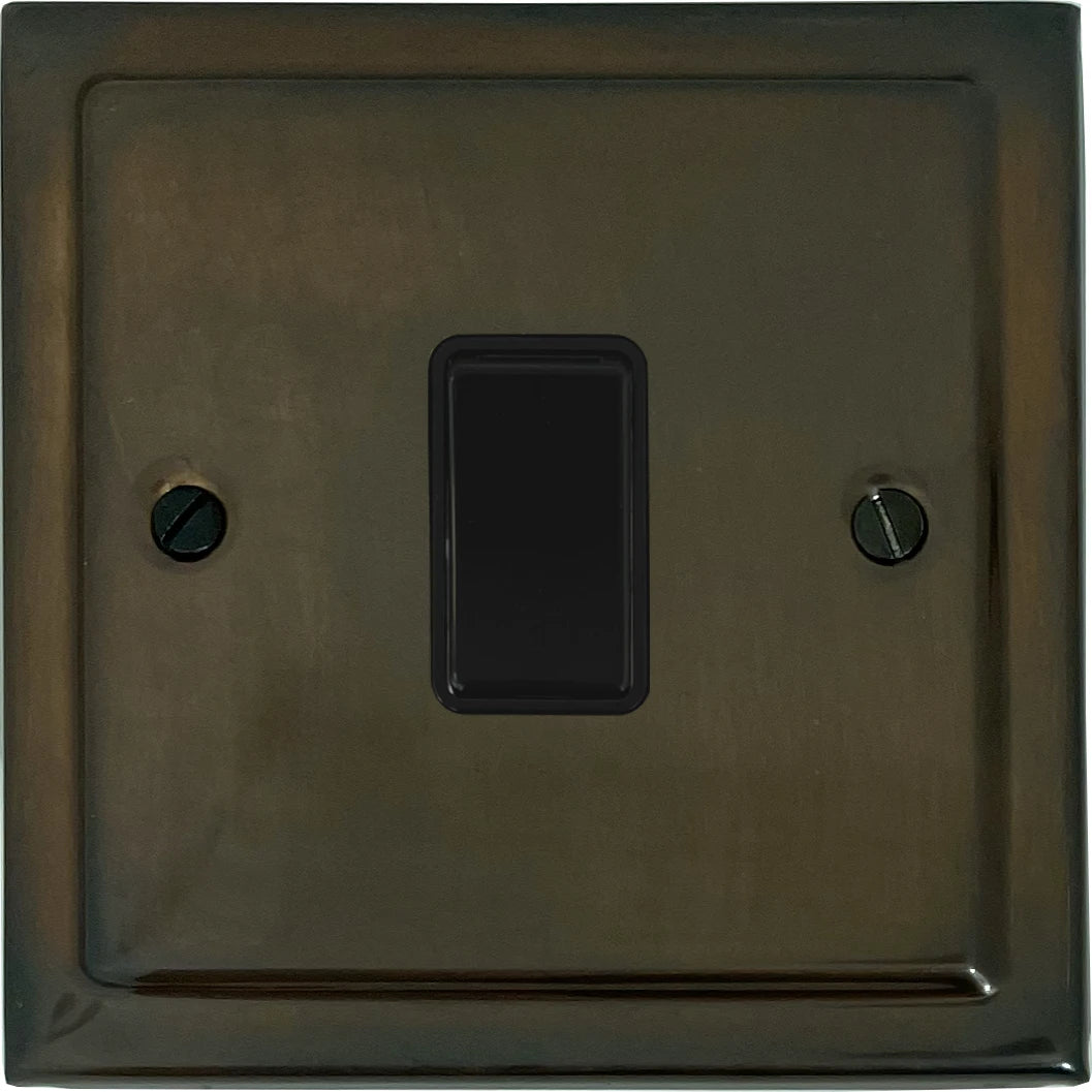 Victorian Medium Bronze 1 Gang Switch