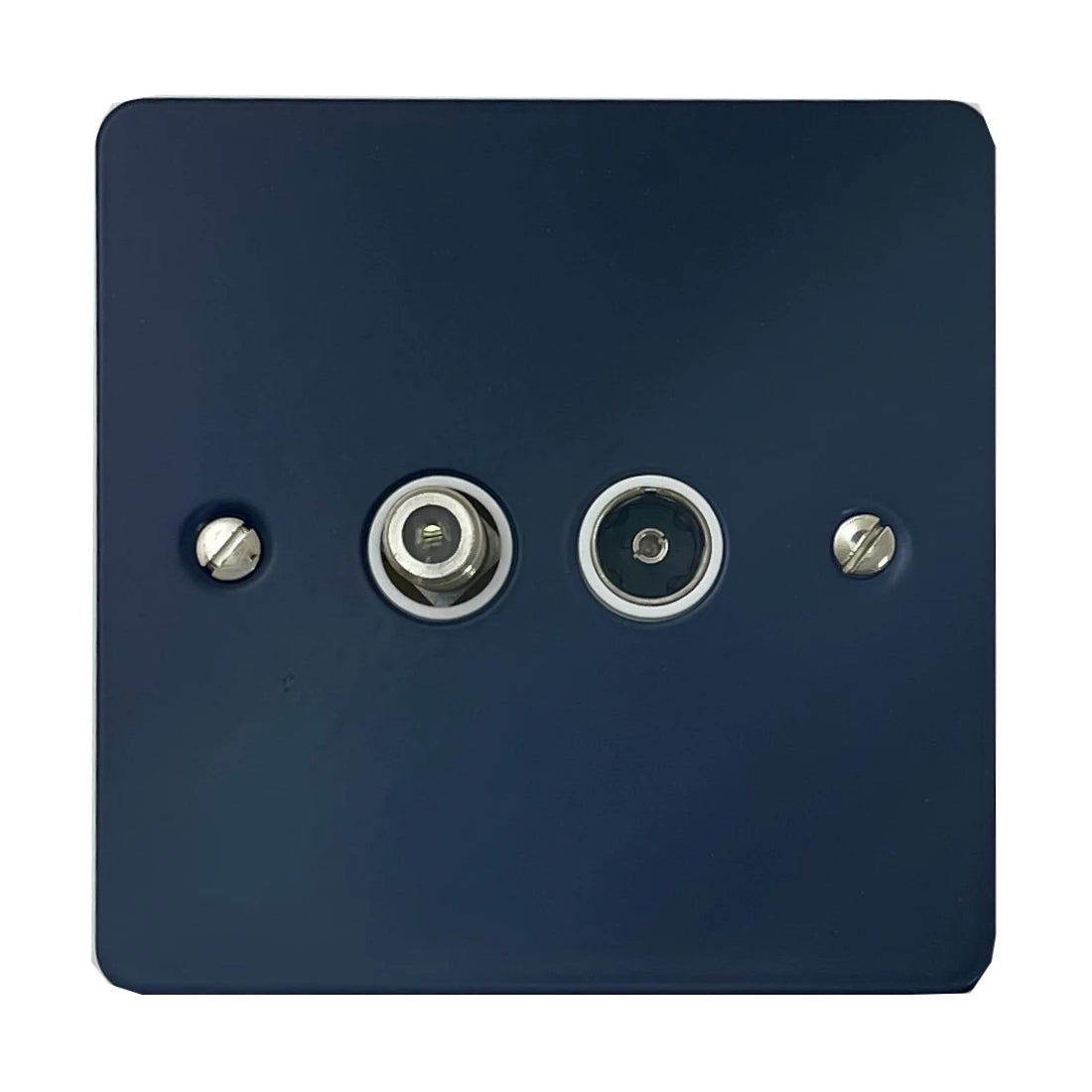 Flat Blue Coax and Satellite Point (White Inserts)