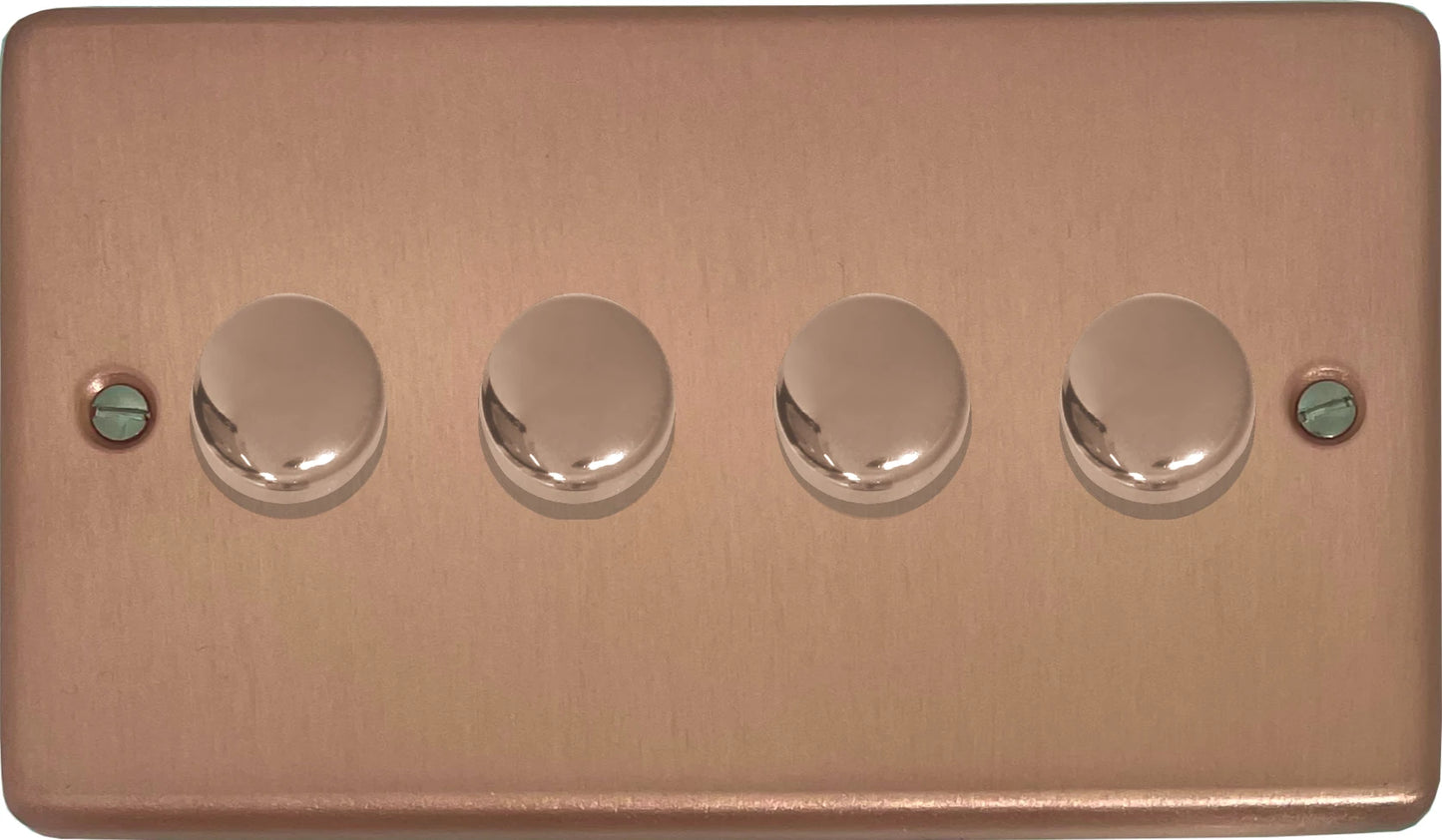 Contour Rose Gold 4 Gang 120W LED Dimmer