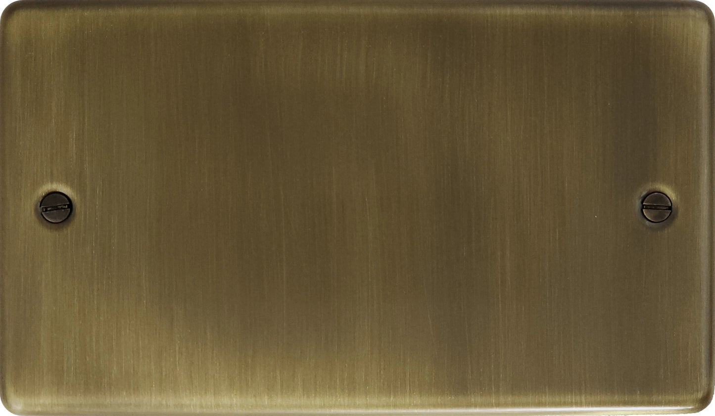 Contour Antique Brass 2 Gang Blank