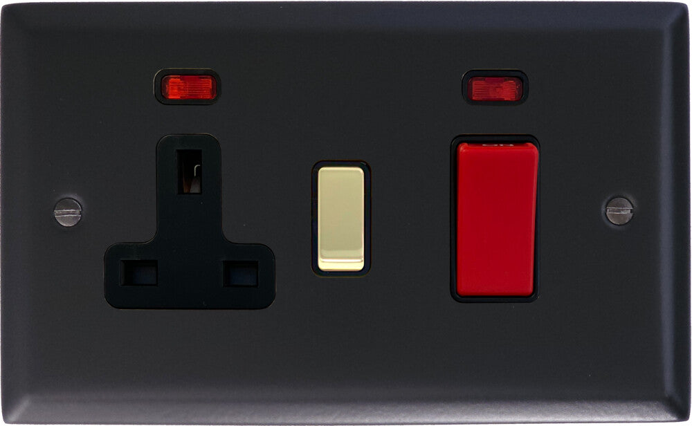 Spectrum Flat Black Cooker Socket