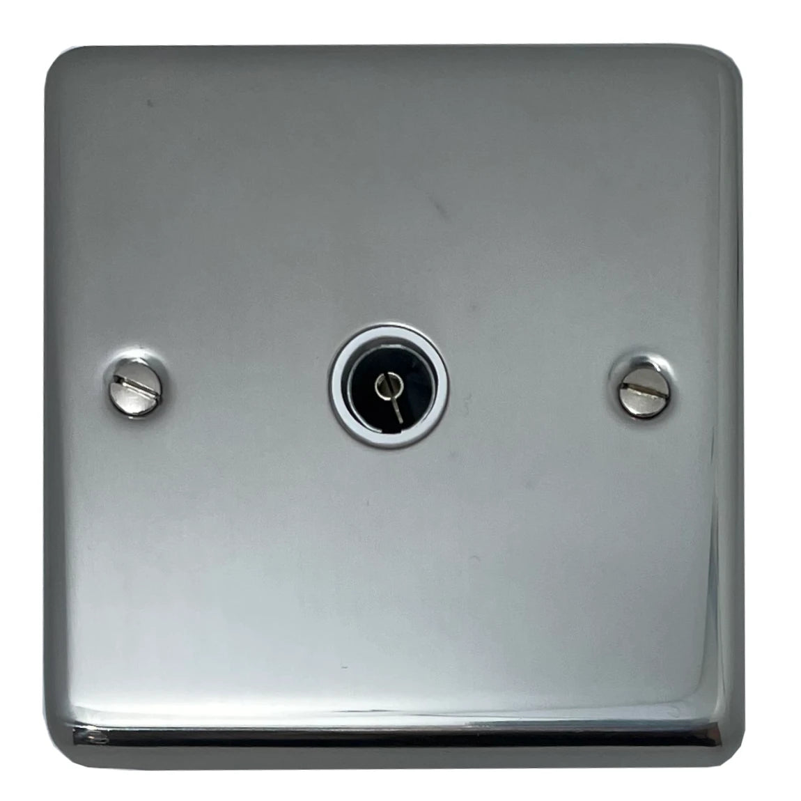 Contour Polished Steel 1 Gang Coax Point