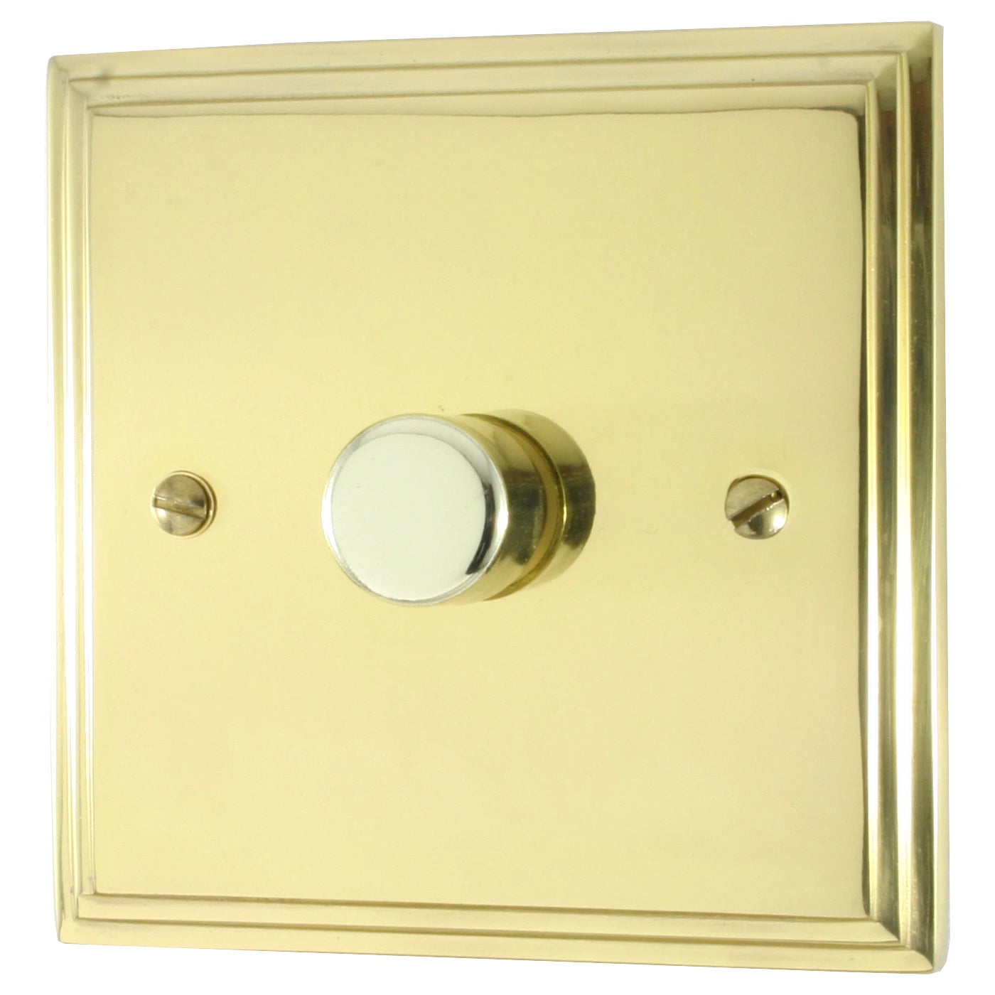 Victorian Polished Brass 1 Gang LED Dimmer