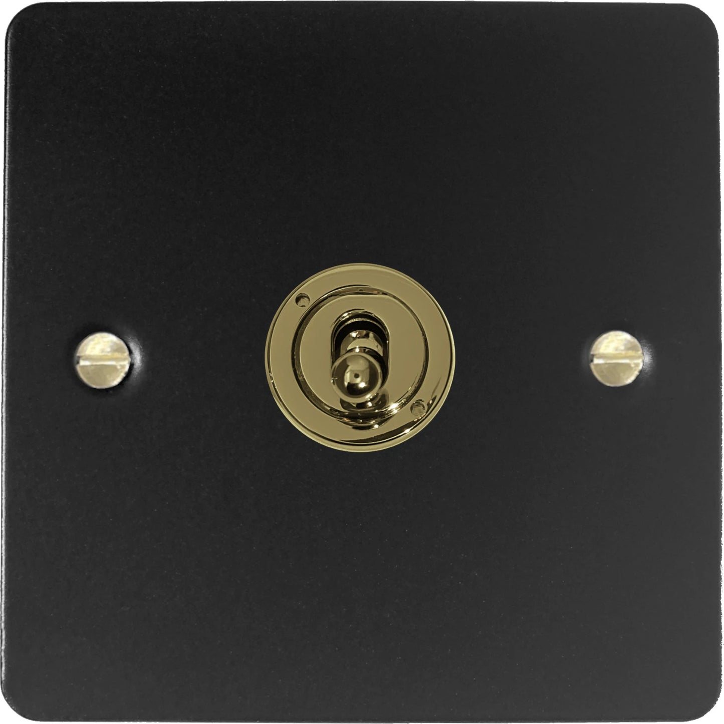 Flat Black Intermediate Toggle Switch (Brass Switch)