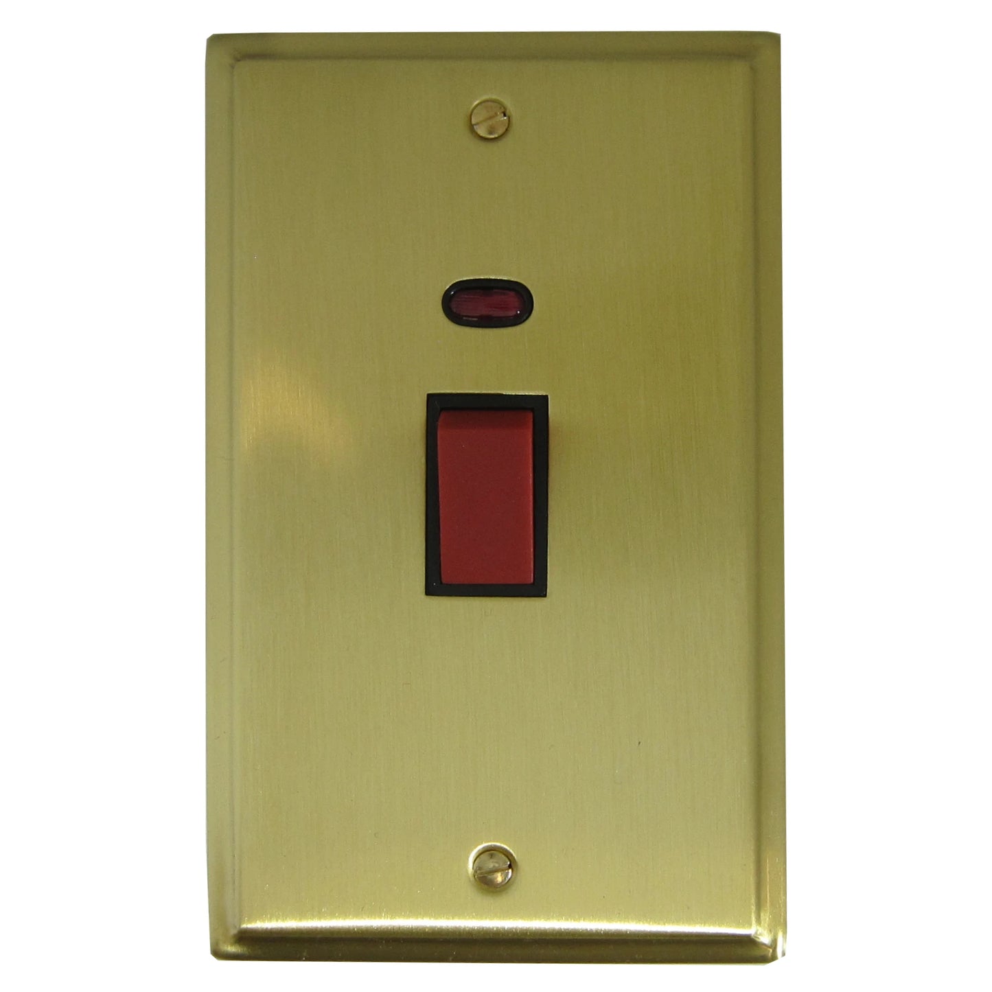 Deco Satin Brass 45Amp Dp Switch & Neon