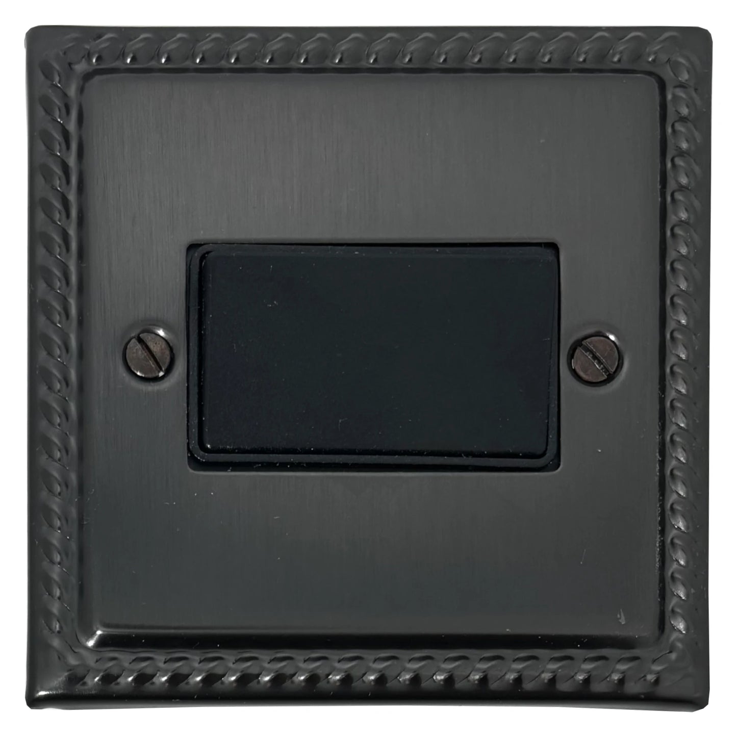 Georgian Black Bronze Fan Isolator (Black Switch)
