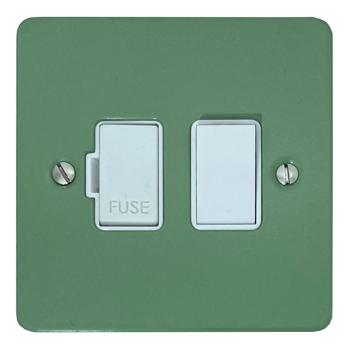 Flat Sage Green Switched Fuse Spur (White Switch)