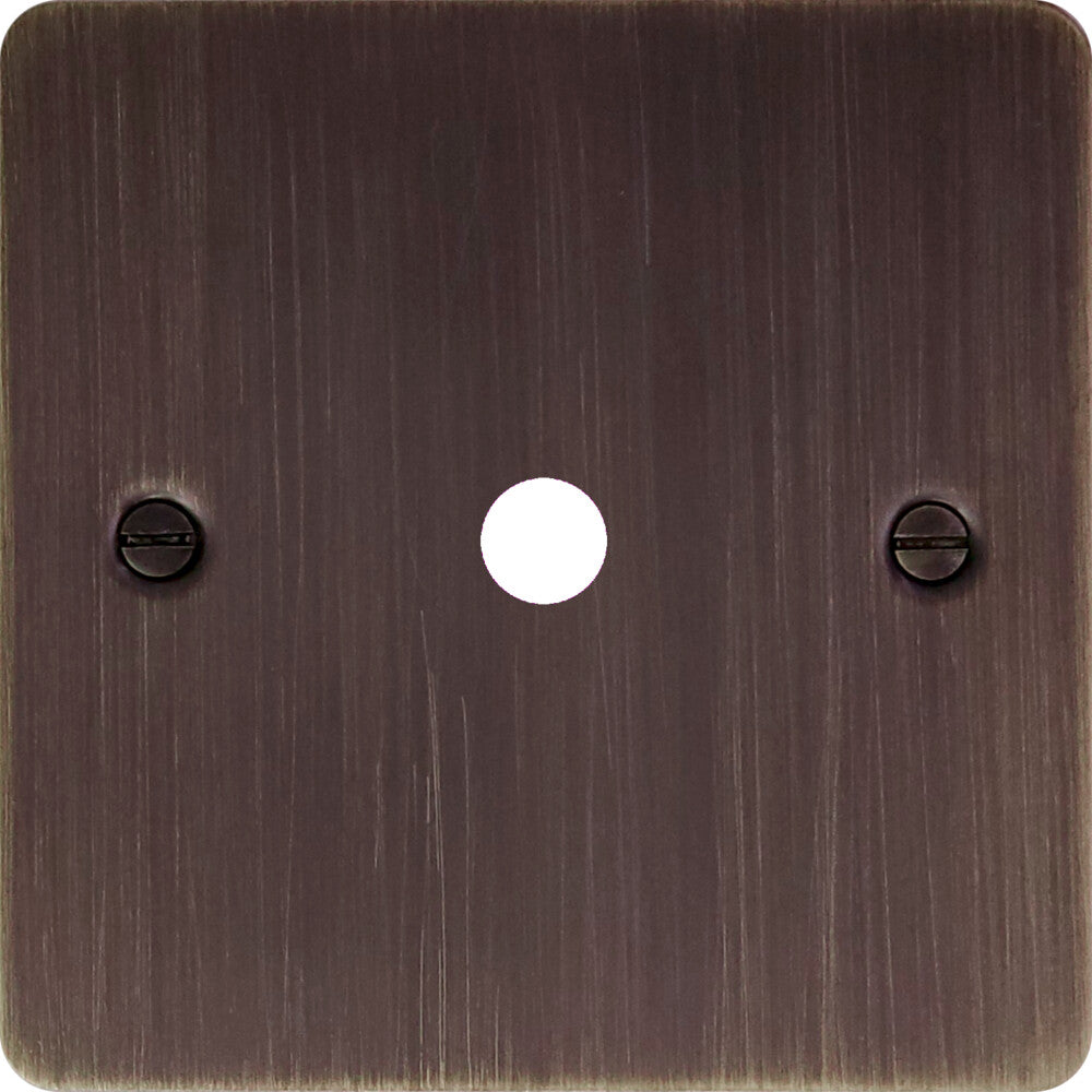 Flat Antique Copper 1 Gang Grid Toggle Plate (Plate Only)