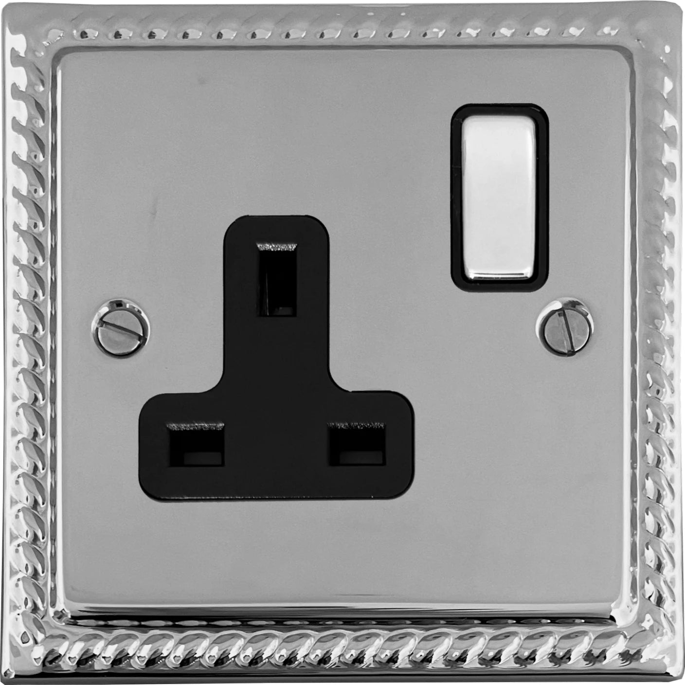 Georgian Polished Chrome 1 Gang Socket