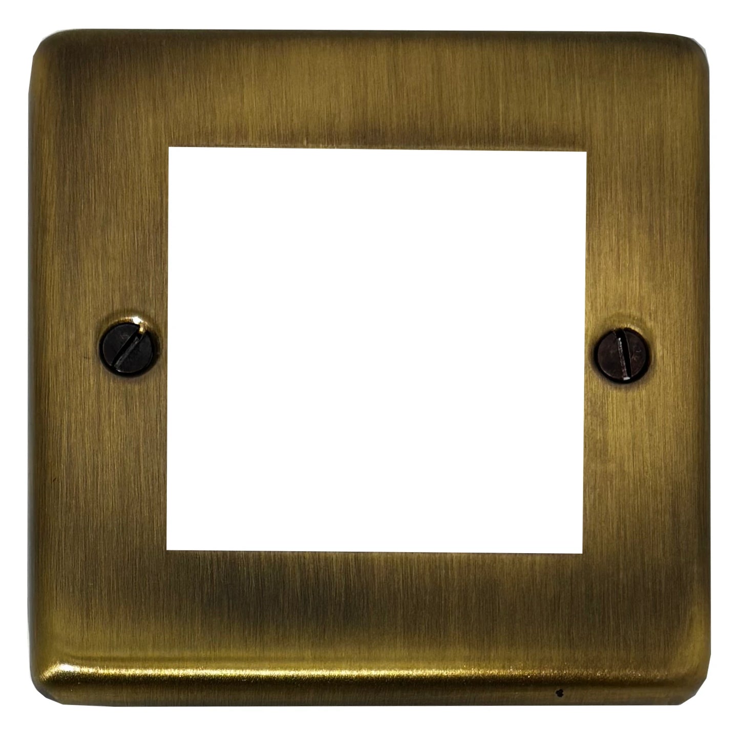 Contour Light Antique Brass 1 Gang 2 Mod Plate & Frame