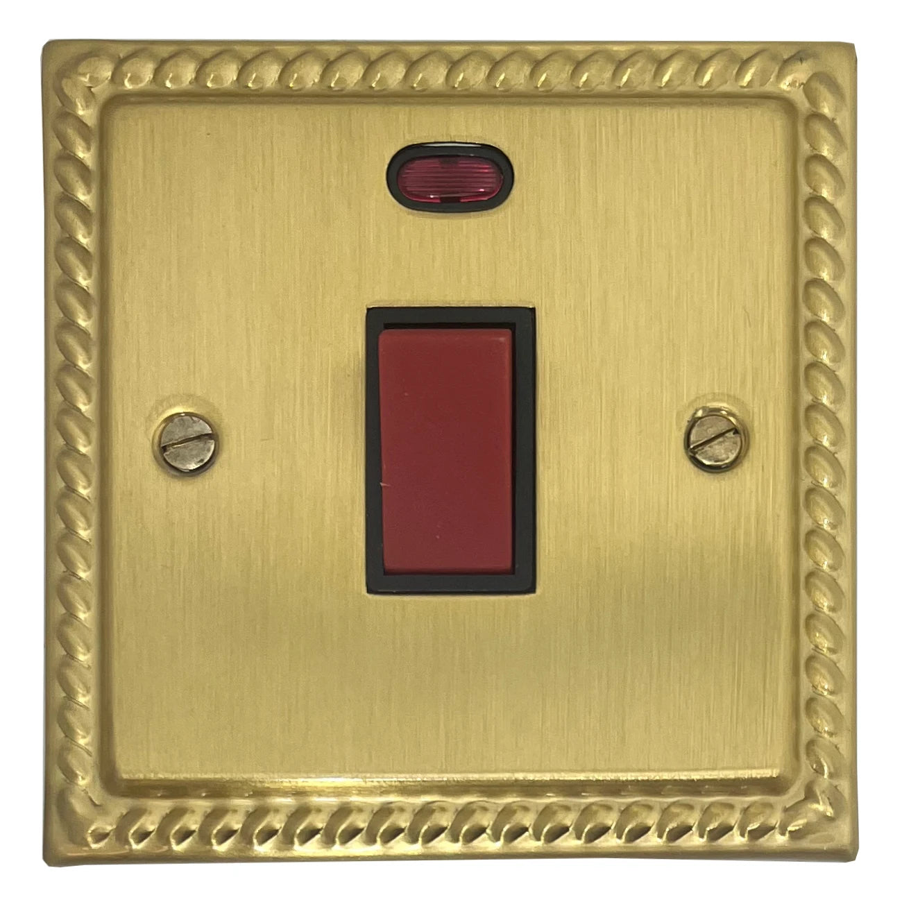 Georgian Satin Brass 45 Amp Dp Switch & Neon