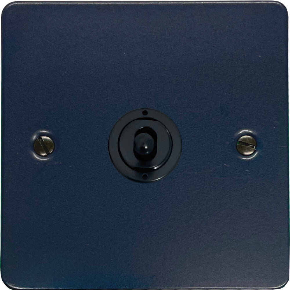 Flat Blue 1 Gang Toggle (Flat Black Toggle)