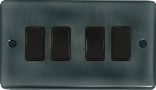 Contour Slate Effect 4 Gang Switch