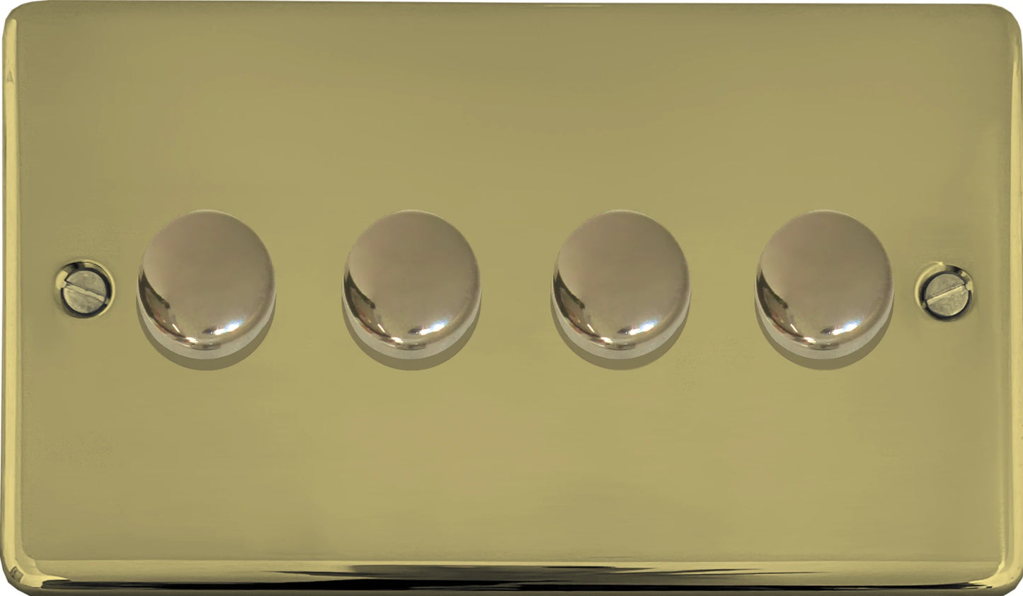 Contour Polished Brass 4 Gang LED Dimmer