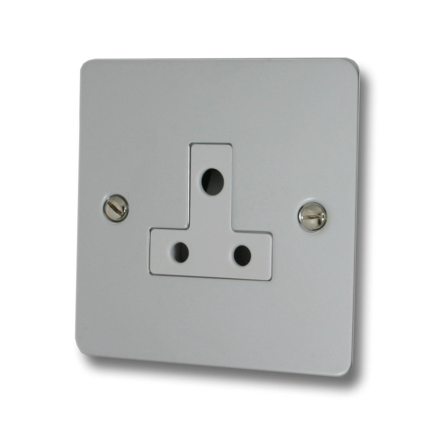 Flat Polished Chrome 5 Amp Socket