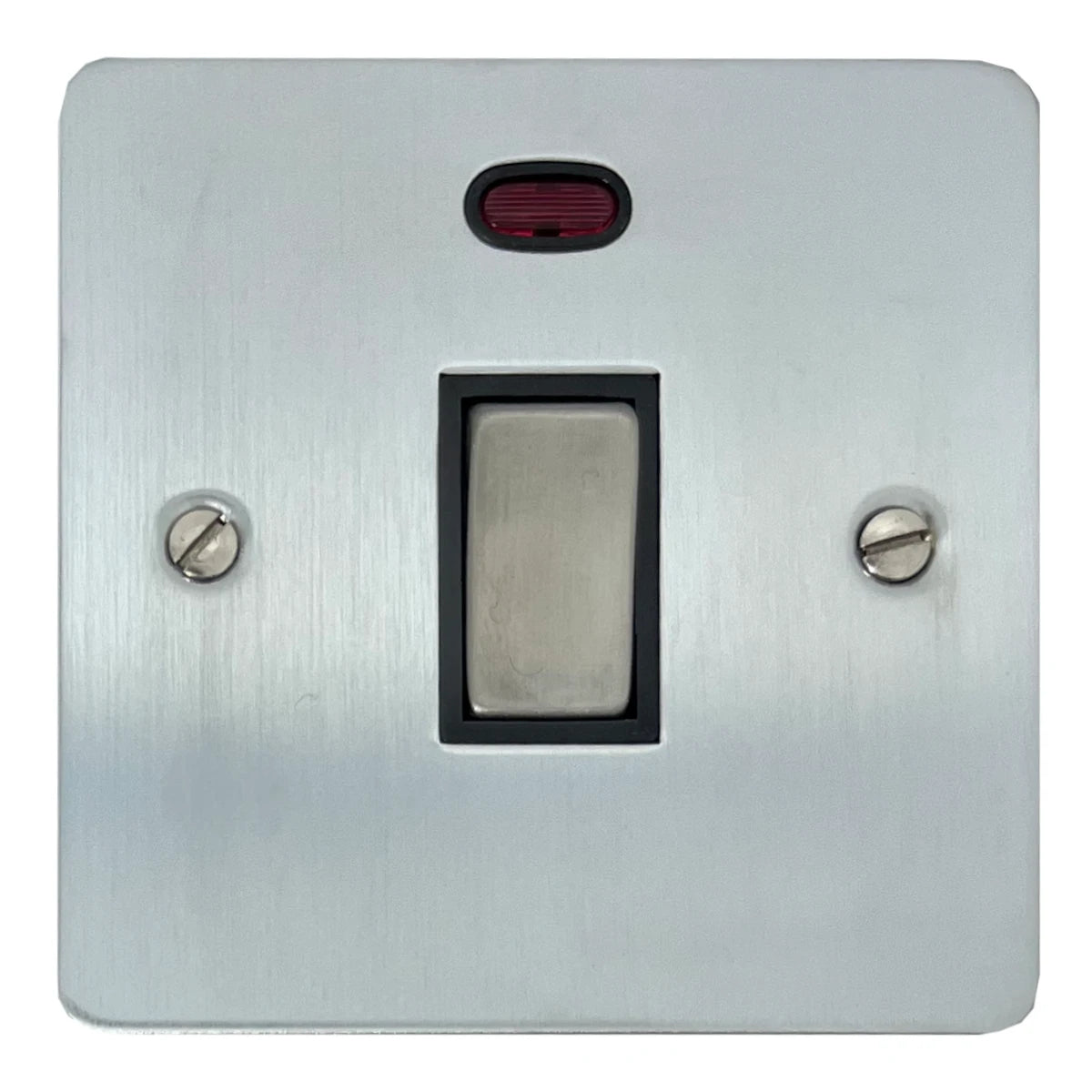 Flat Satin Chrome 20A Dp Switch + Neon