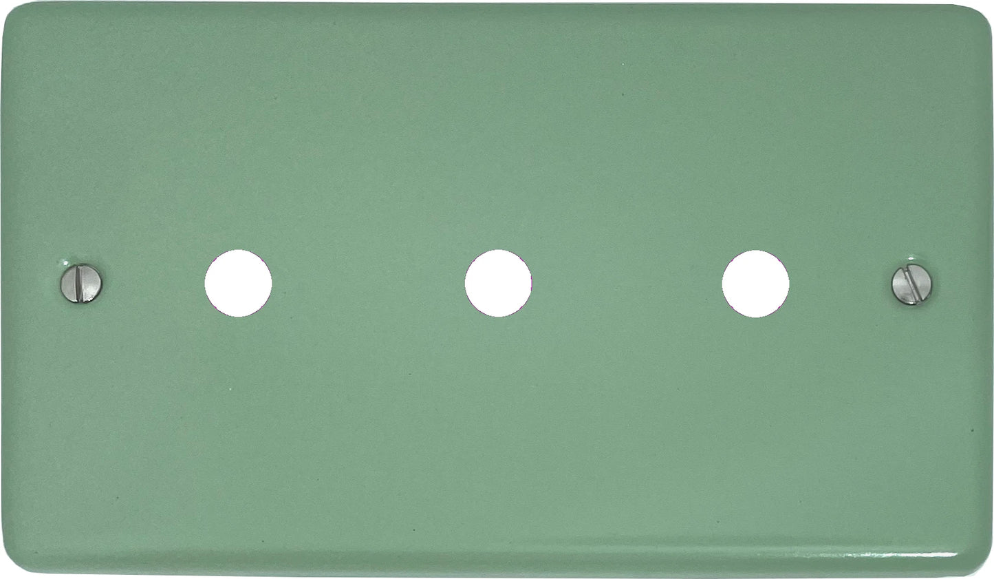 Classic Sage Green 3 Gang Grid Toggle Plate