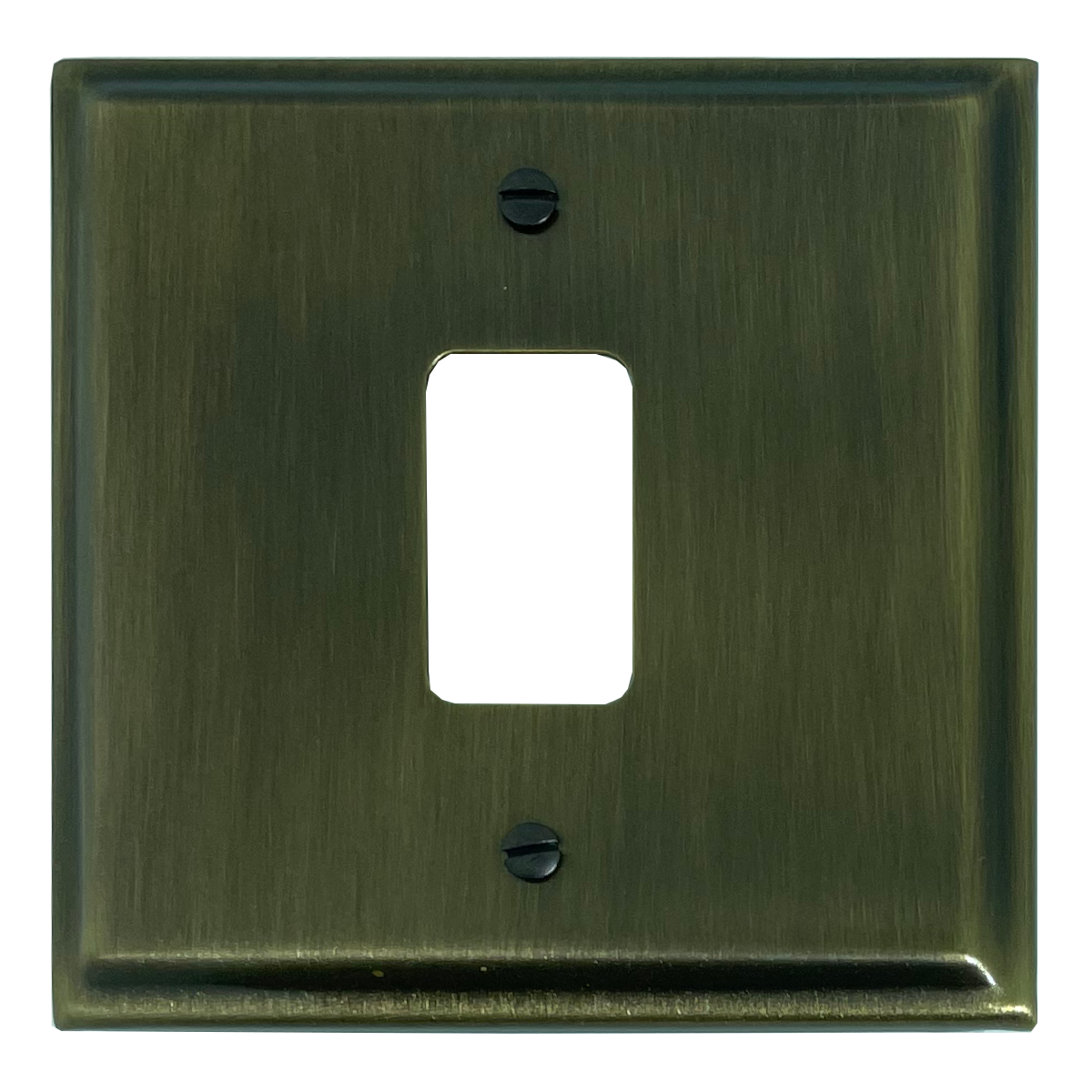 Deco Antique Brass 1 Gang Grid Plate