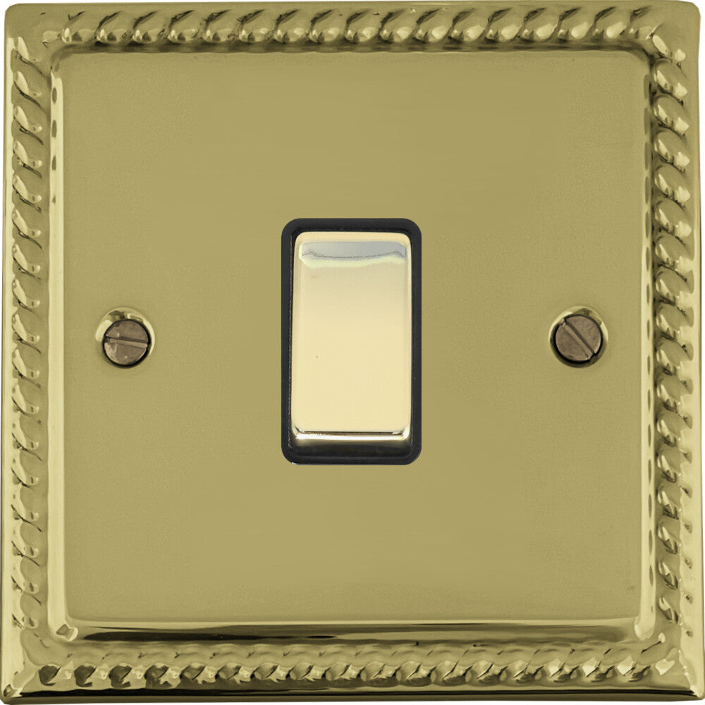 Georgian Polished Brass 1 Gang 2 Way Switch