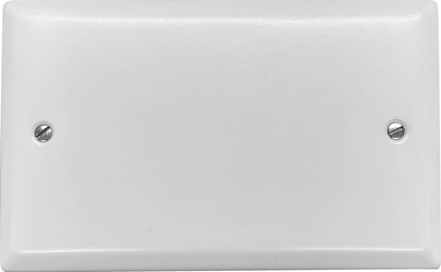 Spectrum Flat White 2 Gang Blank Plate