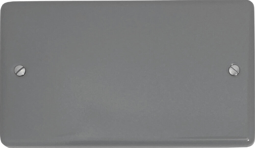 Contour Light Grey 2 Gang Blank