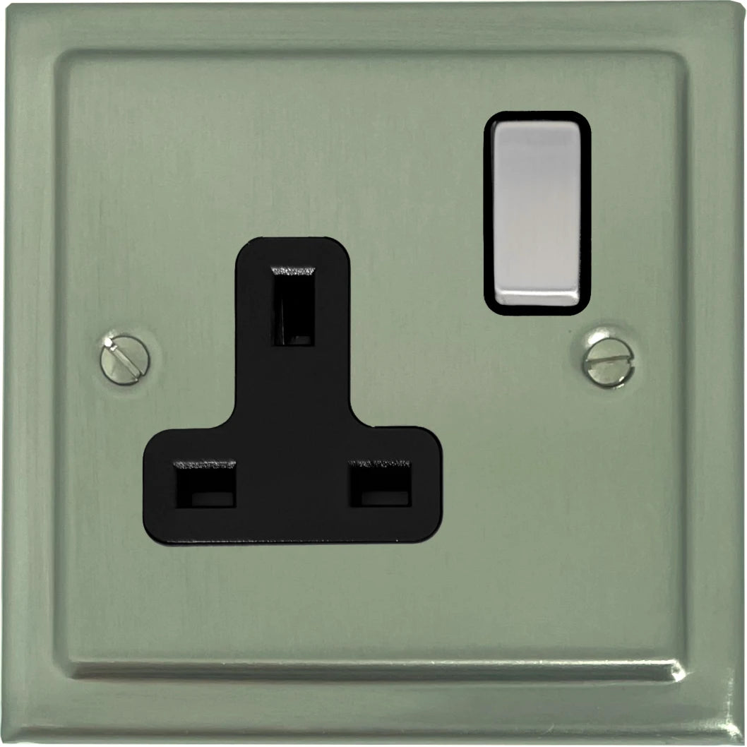 Trimline Satin Nickel 1 Gang Socket