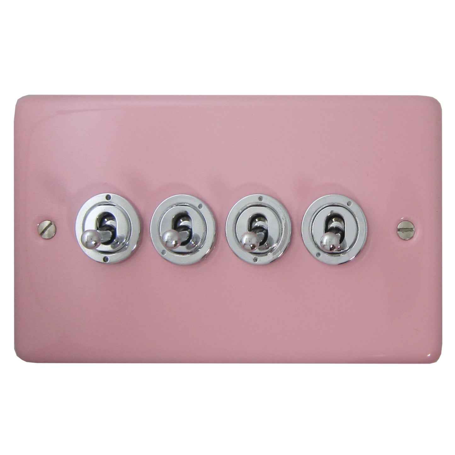 Contour Pink 4 Gang Grid Toggle Plate