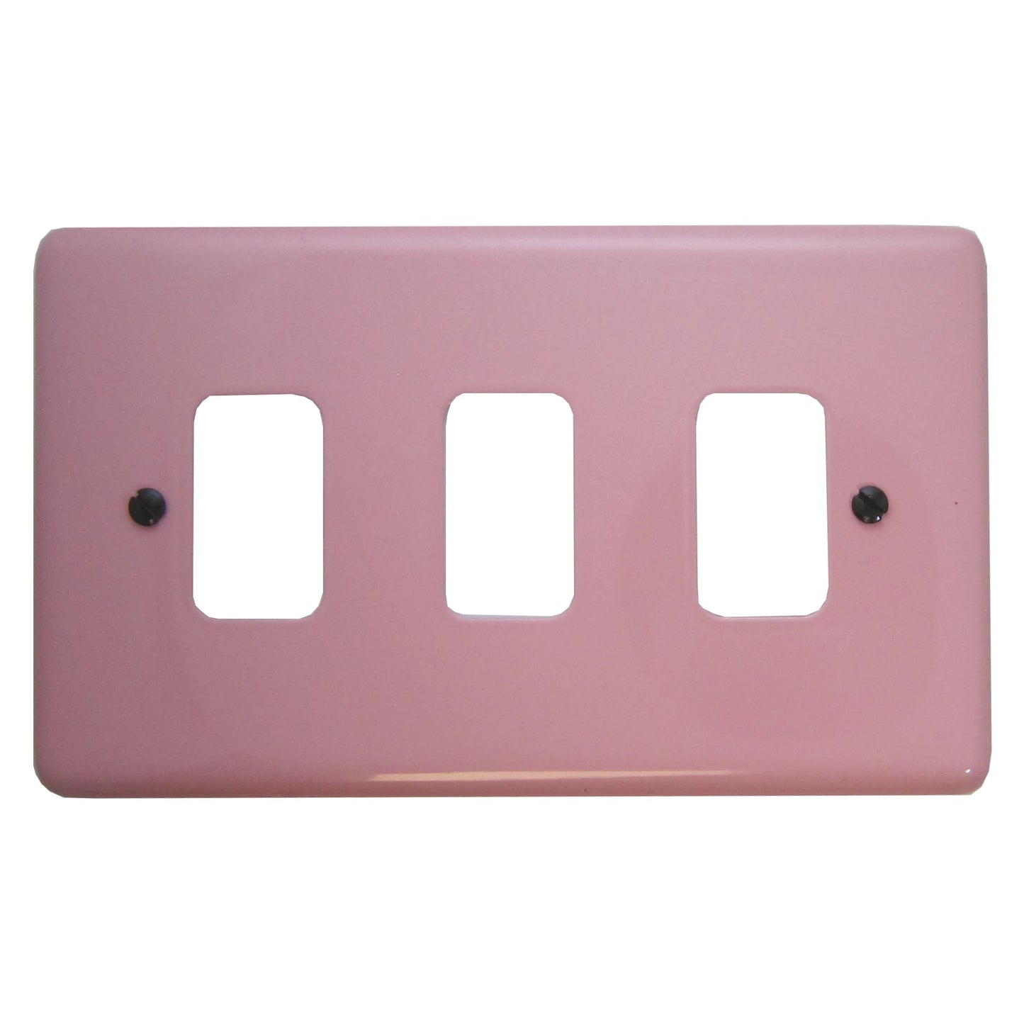Contour Pink 3 Gang Grid Plate