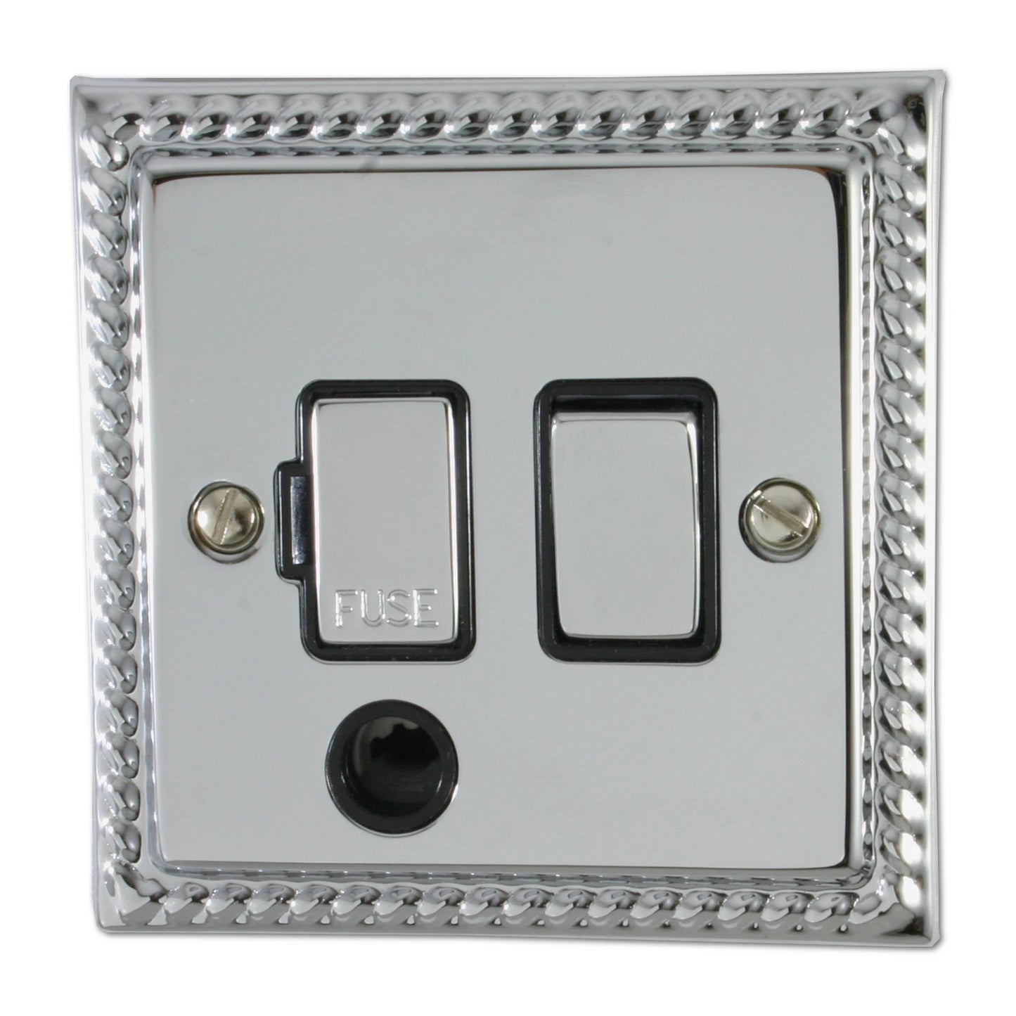 Georgian Polished Chrome Switch Fused Spur & F/O