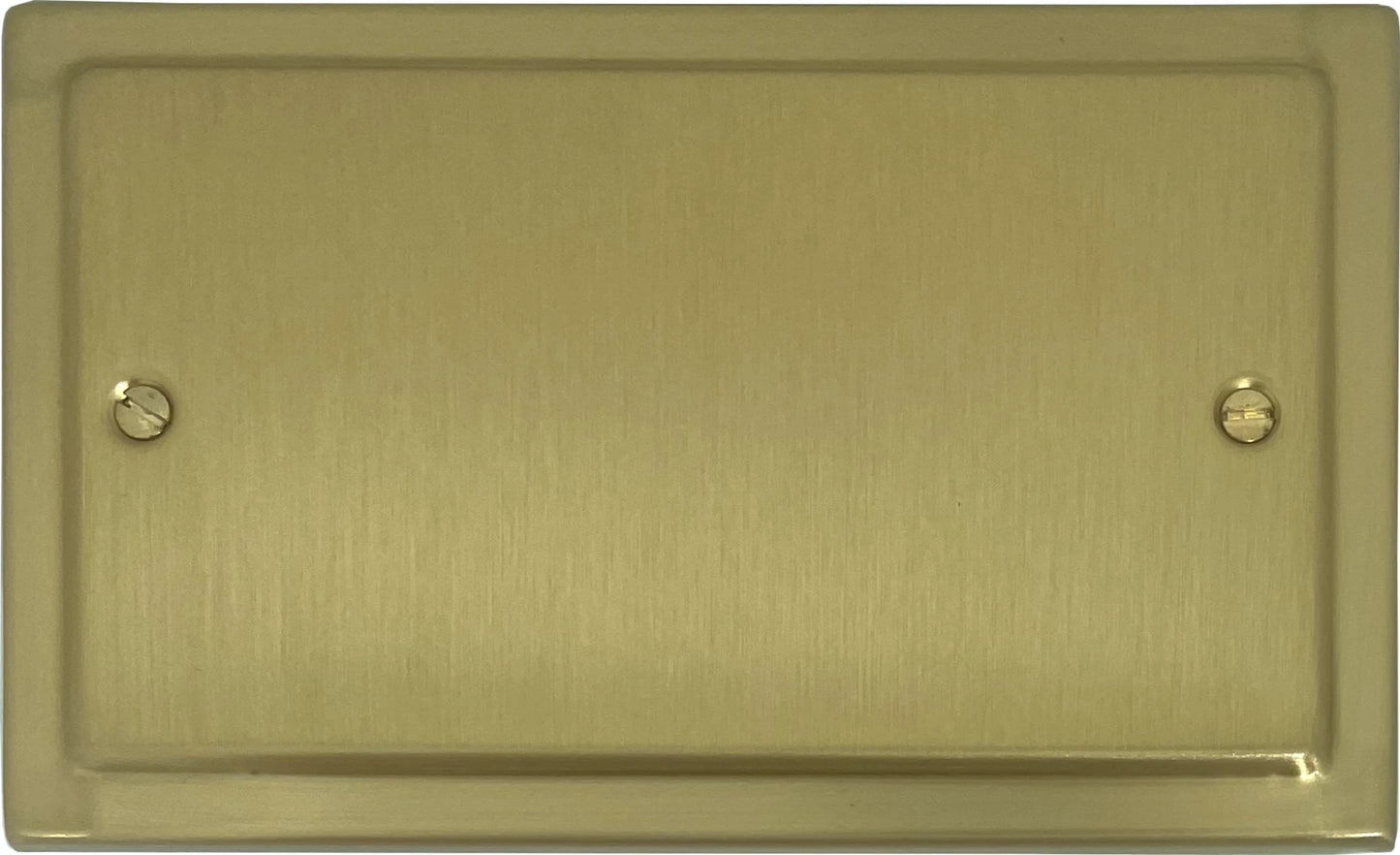 Victorian Satin Brass 2 Gang Blank