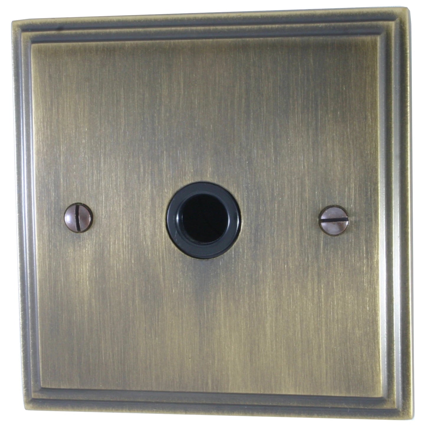Victorian Antique Brass Flex Outlet Plate
