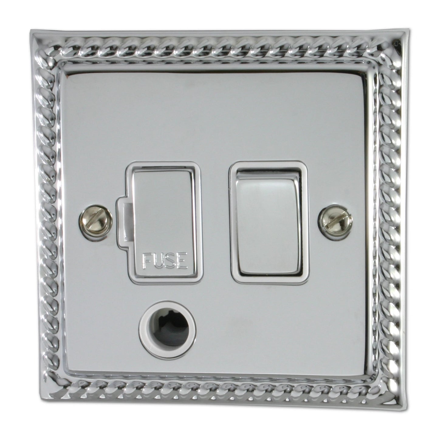 Georgian Polished Chrome Switch Fused Spur & F/O