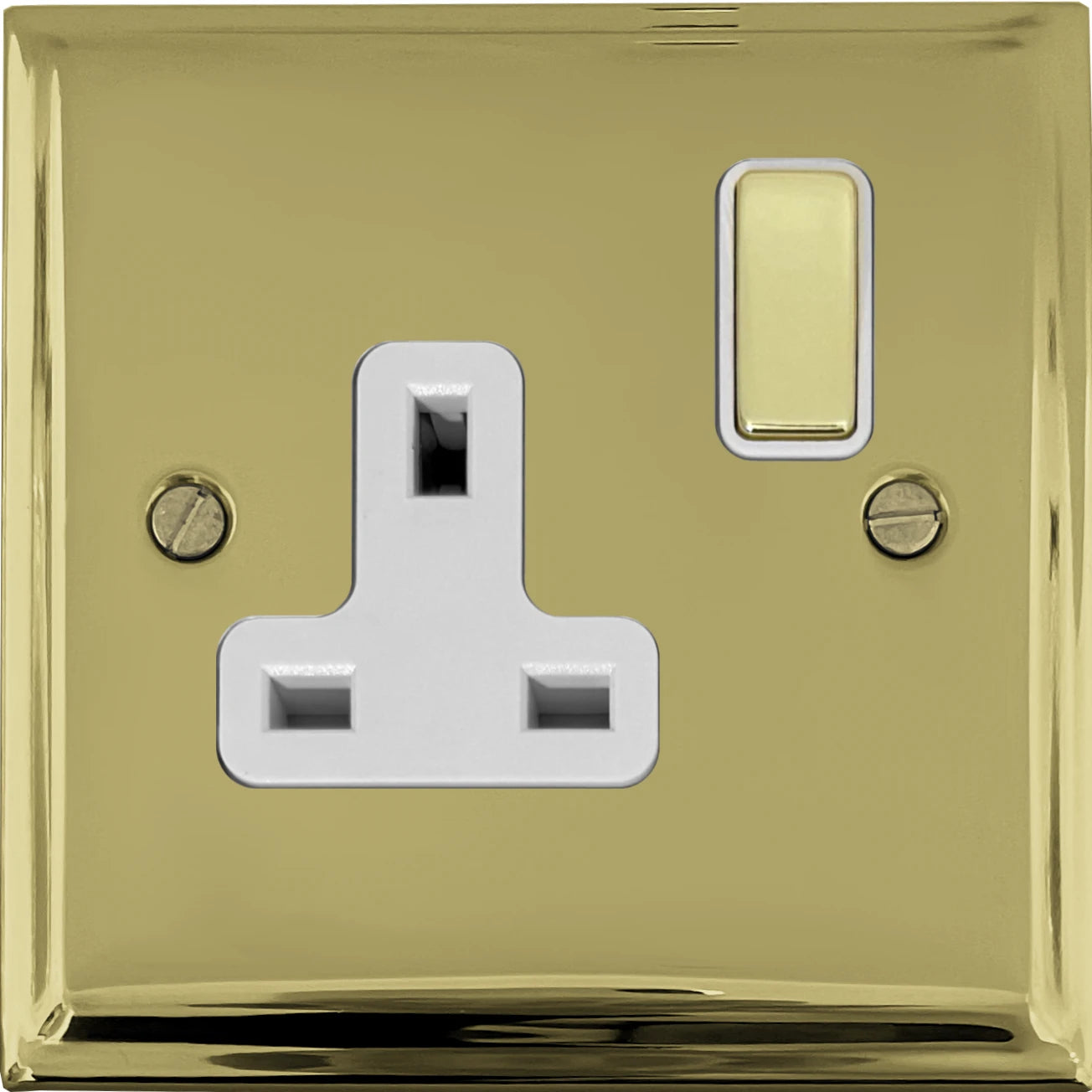 Deco Polished Brass 1 Gang Socket