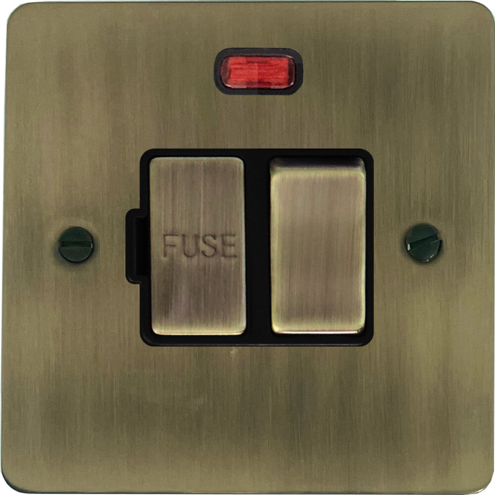 Flat Light Antique Brass Swt. Fused Spur & Neon