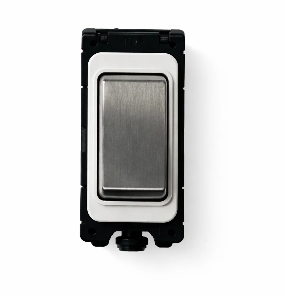 20A 2 Way Retractive - White and Satin Chrome Switch