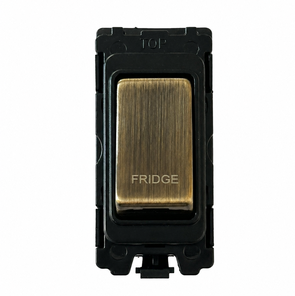 20A DP Switch - Engraved - Fridge - Antique Switch