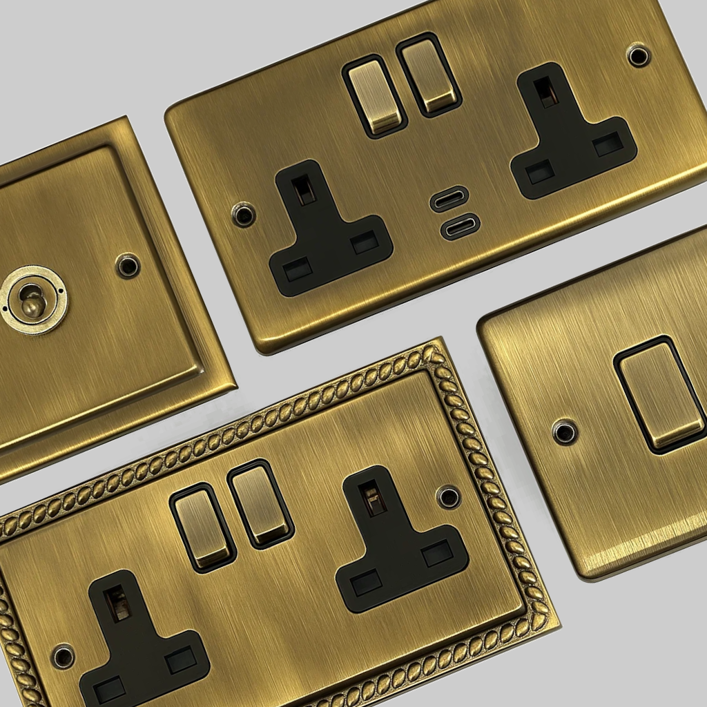 Antique Brass Sockets and Switches