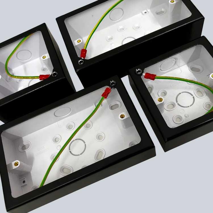 Matt Black Pattress Boxes