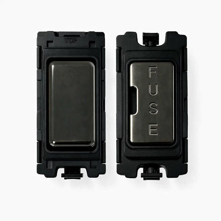 Black Nickel Grid Switch Modules