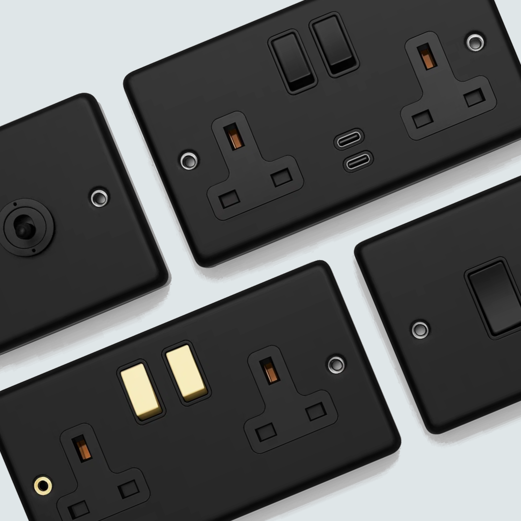 Contour Black Sockets and Switches