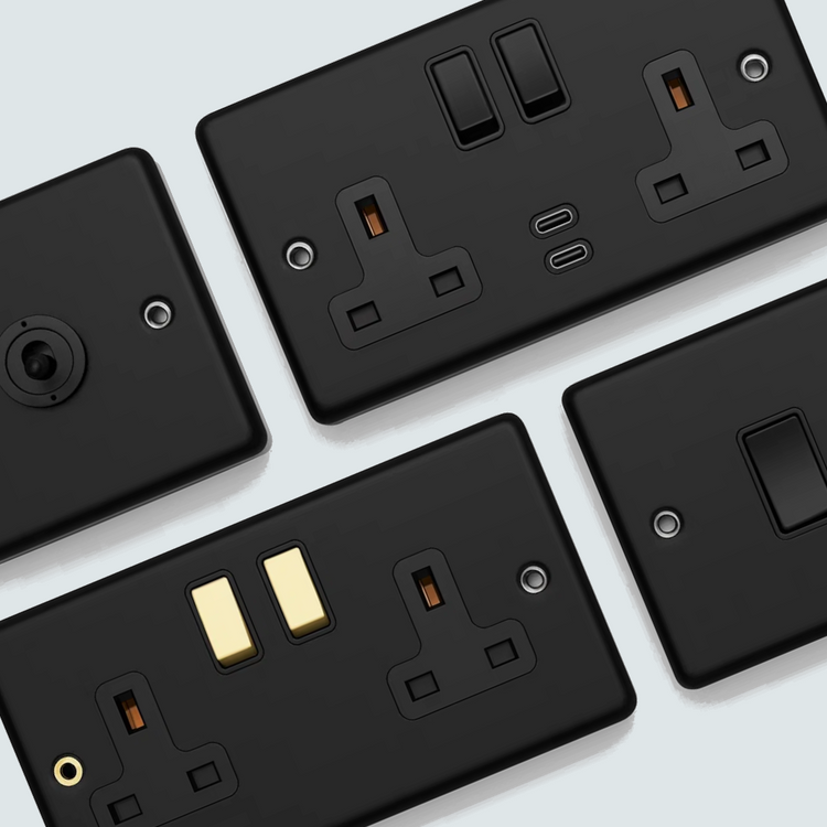 Contour Black Sockets and Switches
